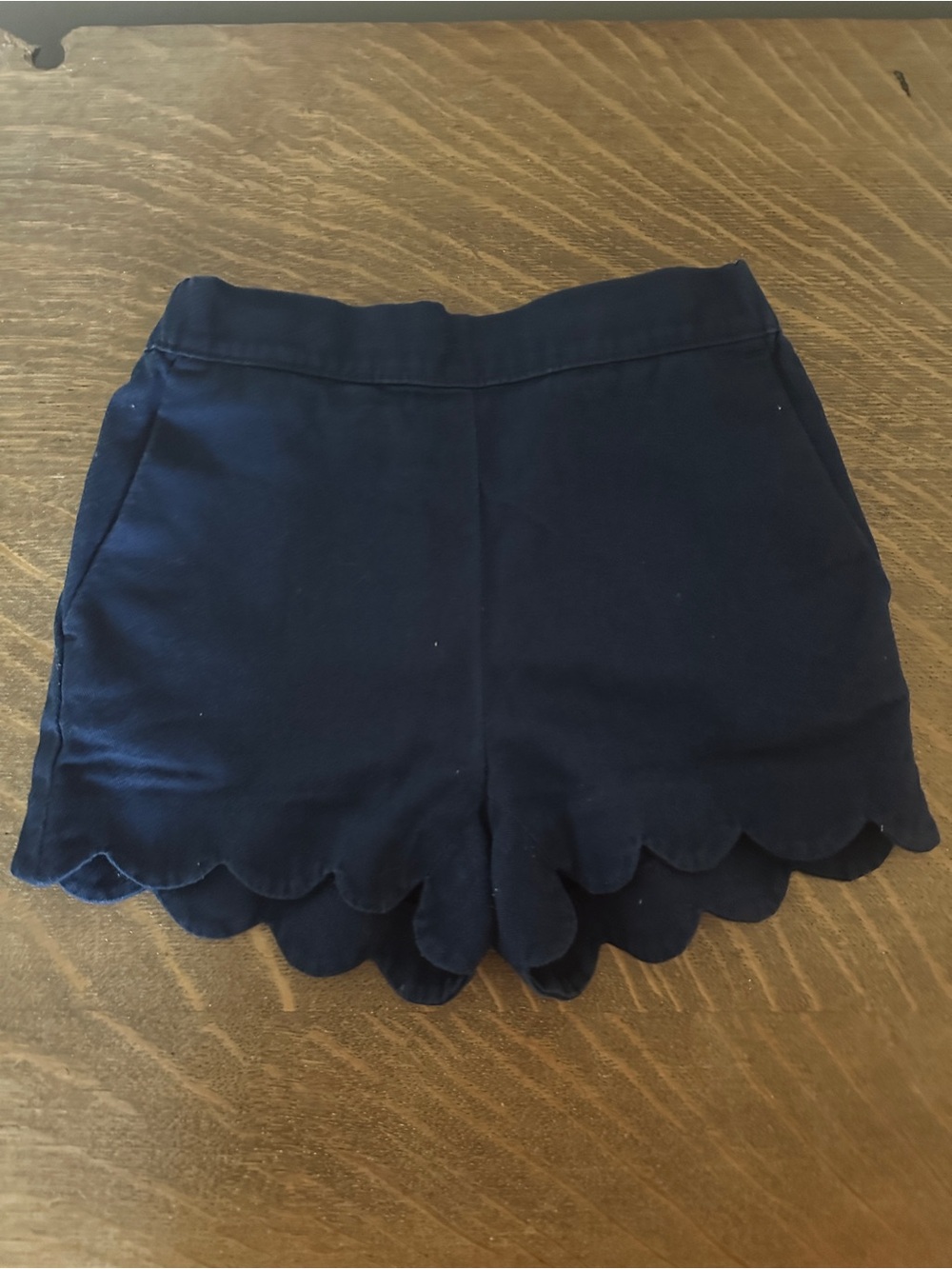 Crewcuts Navy Scallop Hem Shorts